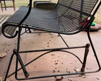 #84 Wroughtiron black glider (rust AS IS) 45x28x36 $ 40.00
