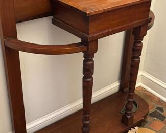 Antique Hall Tree in good condition with natural wear consistent with age and use

Measures 33" x 13" x 86".