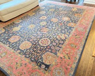 Large Pottery Barn Alexandra Persian Style Area Rug 

100% wool pile

Color: Navy, blue marine, Sky and more

Measures 10' x 14" 