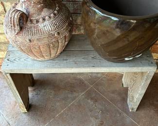 Pots and little bench