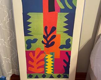 Matisse “The Cut-Outs” framed art exhibit poster 