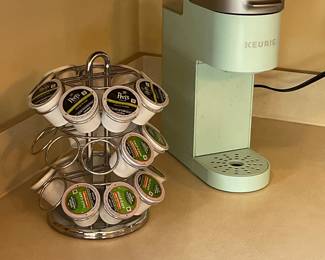 Keurig coffee maker and pod stand 