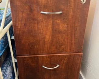 2-Drawer Wood Veneer File Cabinet