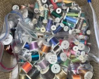 Loaded Boxes of Sewing Notions & Supplies