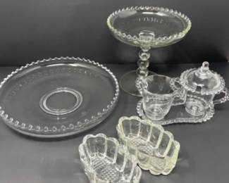 Candlewick Clear Glassware & Princess House Spoon Rests