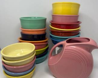 Large Collection of FIESTAWARE - Several Lowercase F Items
