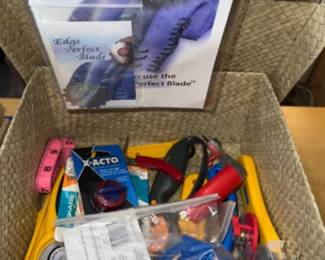 Loaded Boxes of Sewing Notions & Supplies