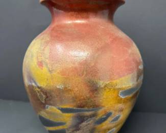 Raku Pottery Vase