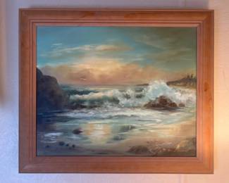 Original Myrtle LaChance (1913-2009) 'Washington Seacoast' Painting