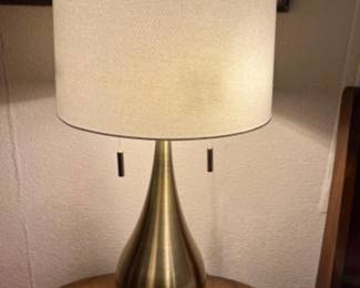 Modern Teardrop Brushed Brass Table Lamp
