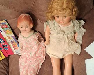 1930 Patsy doll and 1930s 22" Shirley Temple doll (composite)