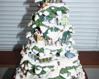 Thomas Kincaid "Village Christmas" lighted tree 