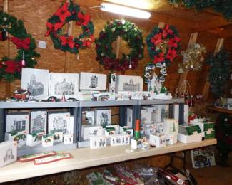 LARGE collection of Dept. 56 Christmas Village & Hawthorne Christmas Village