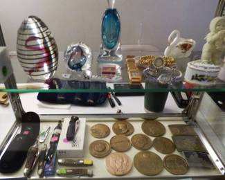 Pocket knives, Paper Weights, Medals
