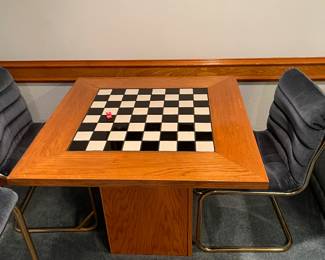 Custom made chess/checker table 