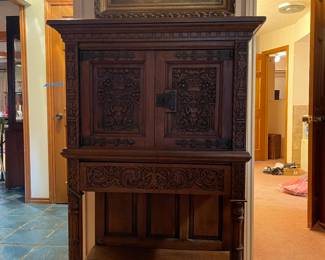 Antique carved Asian cabinet 