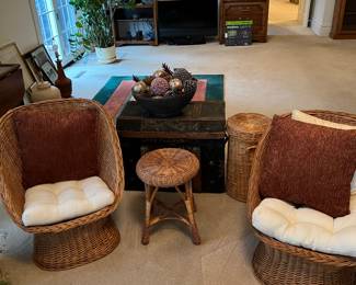 Vintage wicker chairs.