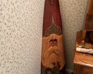 Wood cared Santa Claus