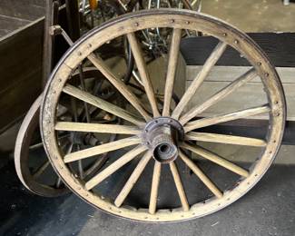 Old wagon wheel
