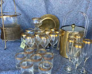 Gold Rimmed Dinner set