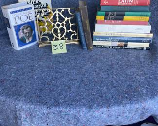 Book Lot and Brass Stand