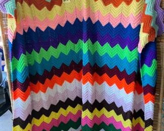 Large Chevron Afghan