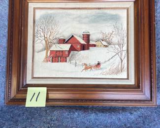 Crewel Framed Picture