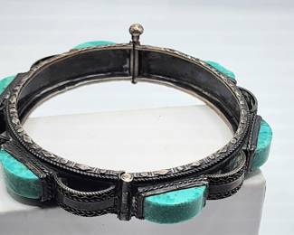 sterling and turq bangle