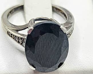 sterling onyx ring