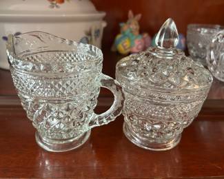 Anchor Hocking Wexford Sugar & Creamer Set  $8