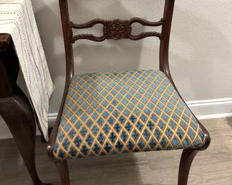 Empire Style Mahogany Chair    $375