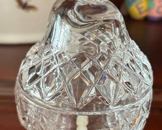 Lead Crystal Pear Shaped Trinket Box   $25