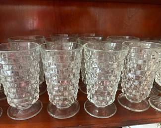 Indiana Glass Footed Tea Tumblers Set Of Ten  $98