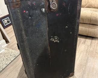 Antique Travel Wardrobe Trunk   $339