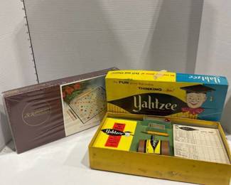 Scrabble and Yahtzee games