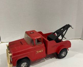 Buddy L vintage tow truck red