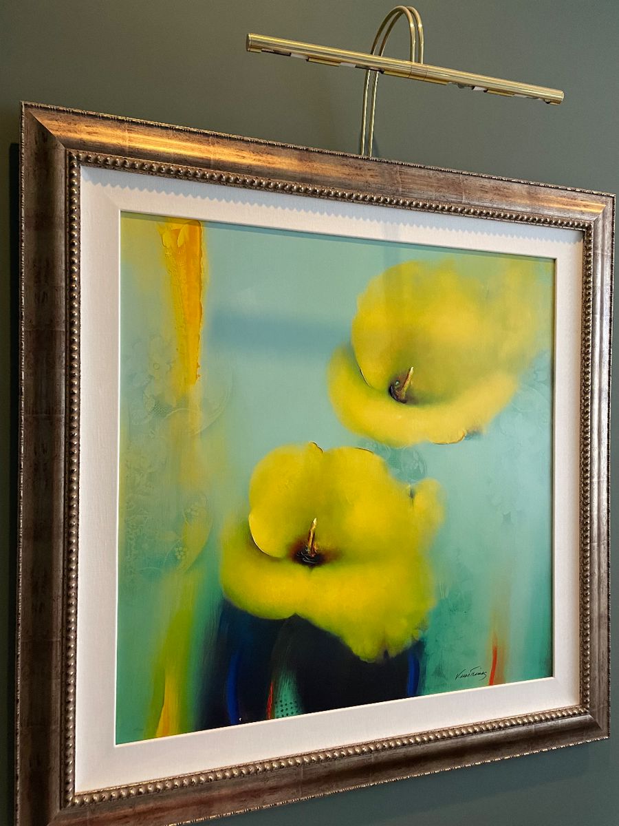 "Lillies Become a Dream" by Victoria Montesinos - Hand-embellished Giclee on Canvas - Certificate of Authenticity included