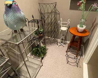 Plant stands and small tables