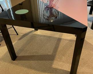 Black lacquer game table 