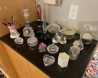 ring holders, perfume bottles and vases