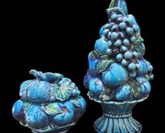 Blue Fruit Decor and Dish