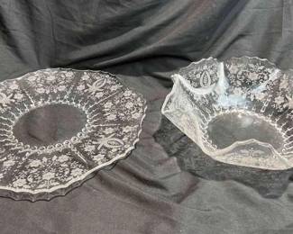 Fostoria Glass Bowl and Plate