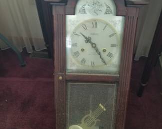 Wall mounted grandfather clock