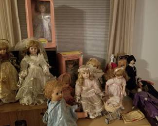 Assorted Porcelain Doll Collection