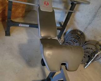 Weight Bench with weights
