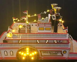 The Original Snow Village High Roller Riverboat Casino