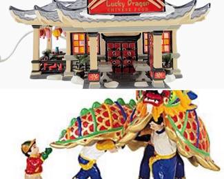 Snow Village Lucky Dragon Restaurant And The Dragon Parade