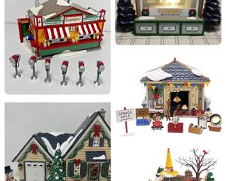 Snow Village Garage Sale, Drive In, More