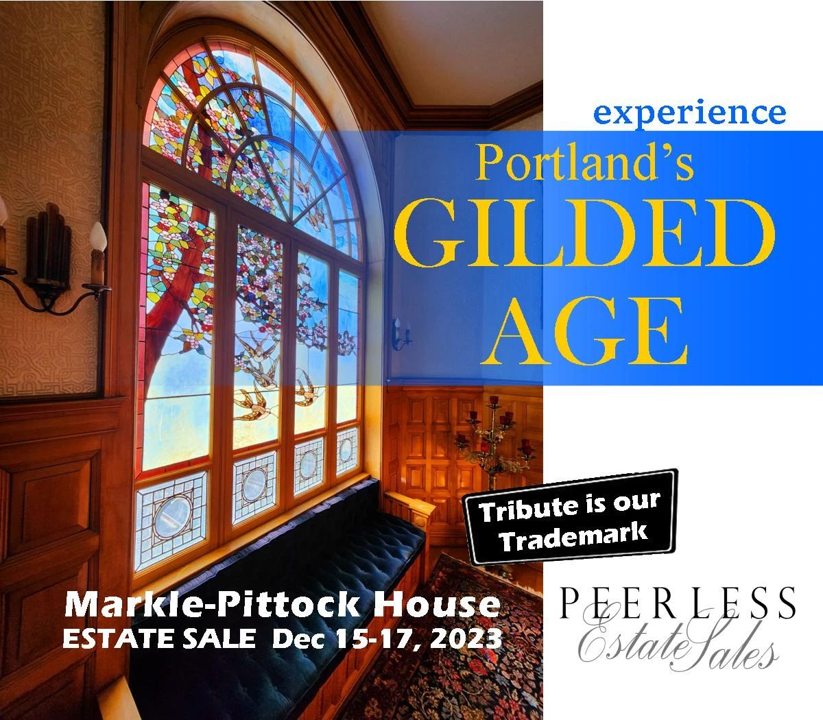 Markle Pittock House ESTATE SALE in Portland, OR starts on 12/15/2023