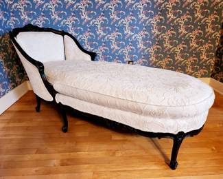 Crewel Upholstered Victorian Chaise Lounge $425 or bid #69